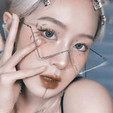 HALF RIMLESS METAL CHAIN GLASSES FRAME_CWASG0365