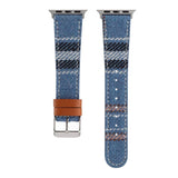 IWATCH8 1 PLUSH CHECKERED LEATHER STRAP_CWWW0049