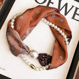 Pearl Magnetic Skinny Silk Neck Scarf_Cwasc03934