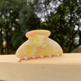 FLORAL ACETATE YUANBAO HAIR CLAW CUTE DAILY CLIP_CWAHA2160