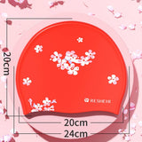 Xl Printed Silicone Swim Cap For Women Adults_Cwmm6706