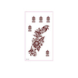 BROWN RED HENNA STYLE TATTOO STICKERS WATERPROOF_CWMM8344