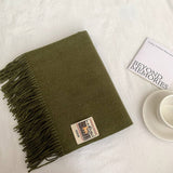 SOLID COLOR FAUX CASHMERE SCARF WINTER WRAP_CWASC2303
