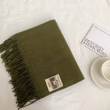 SOLID COLOR FAUX CASHMERE SCARF WINTER WRAP_CWASC2303