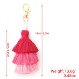 BOHEMIAN HANDMADE MULTI LAYER TASSEL KEYCHAIN_CWAB5022