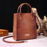 RETRO LARGE CAPACITY CROCODILE SHOULDER BAG_CWAB0925
