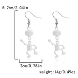 PUMPKIN SKULL BAT FUNNY HALLOWEEN EARRINGS_CWAJE2429