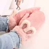 Women'S Winter Cute Thick Fleece Warm Gloves_Cwag0270