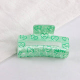 Cwaha1610_Cherry Heart Strawberry Rectangle Hair Claw Clip