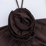 3D FLORAL STRAP DRESS FRENCH SUMMER STYLE_CWDMD5802