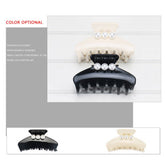 ACETATE SHARK CLIP PEARL HAIR ACCESSORY HAIRPIN_CWAHA4267