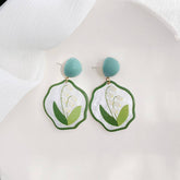 Xinling Oil Painting Orchid Earrings_Cwaje1625