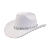 MEN WOMEN ETHNIC WOOL COWBOY FEDORA JAZZ HAT_CWAH04459