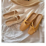 CUTOUT LEATHER SLIP ON MULES WITH HIDDEN WEDGE_CWSHF0050