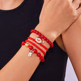 COLORFUL DIAMOND STUDDED SNOWFLAKE ELASTIC BEADS_CWAJE2382