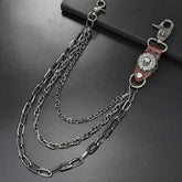 PUNK SKULL PENDANT MULTI LAYERED TROUSER CHAIN_CWMM4879