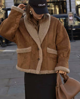 Vintage Lapel Baggy Fur All-In-One Coat For Women