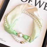 Solid Pearl Magnetic Silk Neck Scarf_Cwasc03939