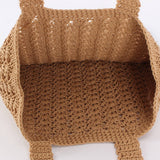 HOLLOW ONE SHOULDER BAG BEACH BAGS TOTES WITH MESH_CWAB4664