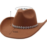 Western Cowboy Fedora Hat Ethnic Design_Cwah04443