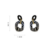 STRIPED SWEET COOL STYLE CIRCLED HOLLOW EARRINGS_CWAJE2054