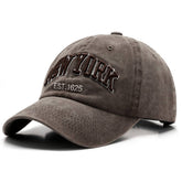 Vintage Washed Ny Embroidered Denim Cap_Cwah1266