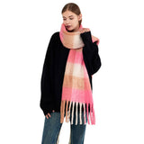NEW PLAID TASSEL SCARF FOR WOMEN WINTER WARMTH_CWASC0341