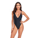 SEXY DEEP V SPAGHETTI SHOULDER ONE PIECE SWIMSUIT_CWMW0609