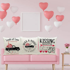 SIMPLE VALENTINES DAY LETTER PRINT PILLOWCASE_CWMM0778