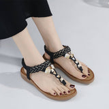 BOHEMIAN RHINESTONE WOVEN PINCH TOE SANDALS_CWSHS0533
