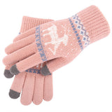 CUTE ELK FASHION KNITTED WARM TOUCH SCREEN GLOVES_CWAG0227