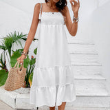 Strapless Solid Color Halter Princess Dress