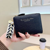 Minimal Crack Texture Pearl Bifold Wallet_Cwab06214