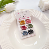 6PCS CANDY COLOR MINI HAIR CLAWS CUTE BANG CLIPS_CWAHA0727