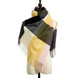 AUTUMN WINTER PLAID THICK SHAWL SCARF_CWASC0176