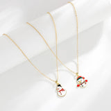 Christmas Snowman Christmas Tree Necklace Set