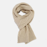 CABLE KNIT HAT SCARF AND GLOVES THREE PIECE SET_CWAH1580
