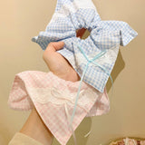 LACE BOW SQUARE SCARF HAIRBAND HAIR ACCESSORY_CWAHA3705