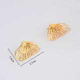 Unique And Creative Butterfly Gold-Plated Earrings_Cwmm3648