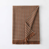 Winter Warm Lattice Large Scarf Fringe Shawl