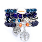 BOHEMIAN SHELL CREATIVE GLASS BEAD BRACELET_CWASC0697