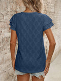 Solid-Color Round-Neck Short-Sleeved T-Shirt
