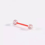 ACRYLIC FLEXIBLE TONGUE PIERCING BARBELL JEWELRY_CWMM9595