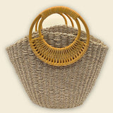 SUMMER BEACH SEA STRAW RATTAN TOTE CLUTCH BAGS_CWAB0814
