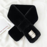 FAUX FUR SCARF KNIT WINTER NECK WRAP FOR WOMEN_CWASC1244