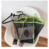 MESH BEACH BAG SHOULDER TOTE HANDBAG_CWAB1700