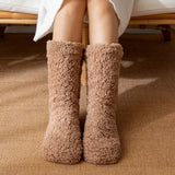 Winter Warm Leg Covers Plush Indoor Slippers_Cwms0706