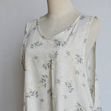 Waistband Cotton Linen Aprons With Pockets_Cwmm3289