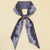 SILKY BOWKNOT SCARF WITH FLORAL LETTER DESIGN_CWASC0087