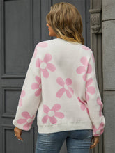 Womens Printed Sweater Pullover Floral Sweater